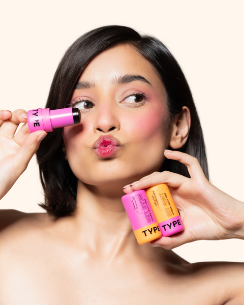 "GET EVEN HYDRA JELLY TINT with vibrant packaging and model expression."