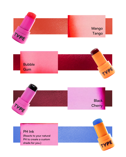 ZIT QUIT HYDRA JELLY TINT showcasing vibrant lip color swatches.