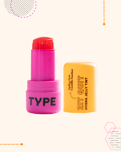 ZIT QUIT HYDRA JELLY TINT vibrant pink and yellow packaging.